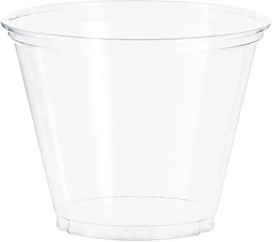 Dart - 9 Oz Clear Squat PET Cup, 1000/Cs - TP9R