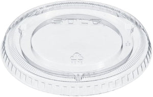 Dart - Clear Flat Lid Non Vented fits TP9R, TP12, TR16, TN20, TN22 Plastic Cups, Pack of 1000 - 662TP-0090