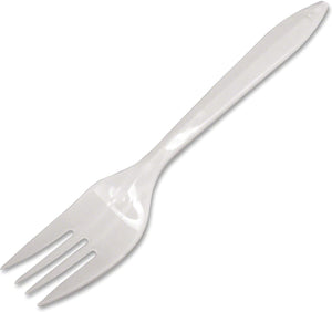 Dart - Clear Plastic Forks Cutlery, 10 x Pack of 100 - 10012