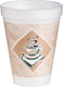 Dart - Gourmet Cafe 12 oz Foam Cups , Pack of 1000 - 12J12G