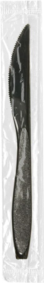 Dart - Impress Black Heavy Weight Individually Wrapped Knife Cutlery, Pack of 1000 - HSK2-0004