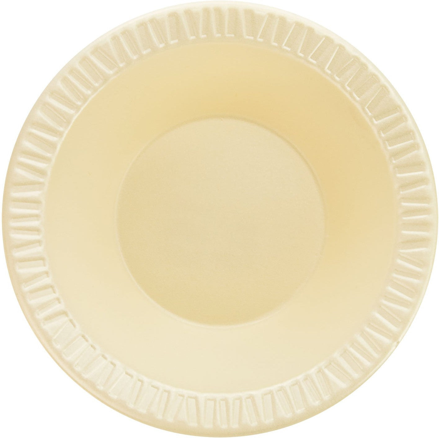 Dart - Quite Classic Laminated 12" Foam Plates Honey, 1000/cs - 12BWHQR