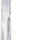 Dart - Regal 5 PC White Medium Weight Cutlery Kit, Pack of 500 - MOW14Z