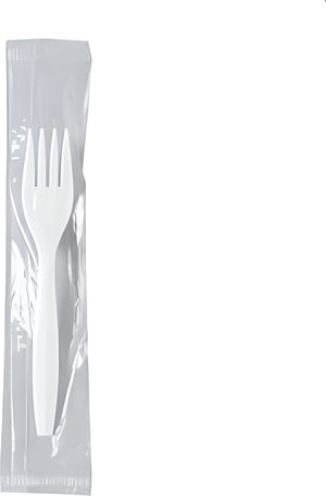 Dart - Regal White Fork Individually Wrapped Medium Weight Cutlery, Pack of 1000 - MOW1