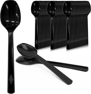 Dart - Reliance Black Teaspoon Individually Wrapped Cutlery Medium Weight, Pack of 1000 - RSK3-0004