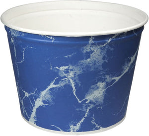 Dart - Solo 53 Oz Double Wrapped Grease-Resistant Marble Design Paper Buckets, Pack of 300 - 3T1-00069