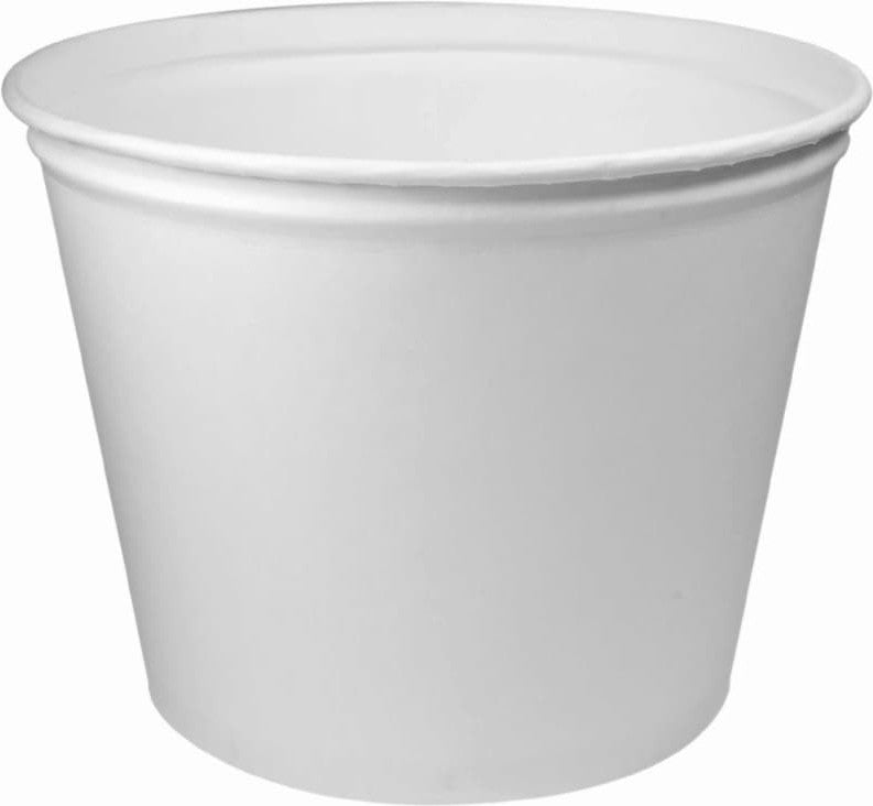 Dart - Solo 83 Oz Double Wrapped Grease-Resitant White Paper Buckets, Pack of 100- 5T1GR-02050