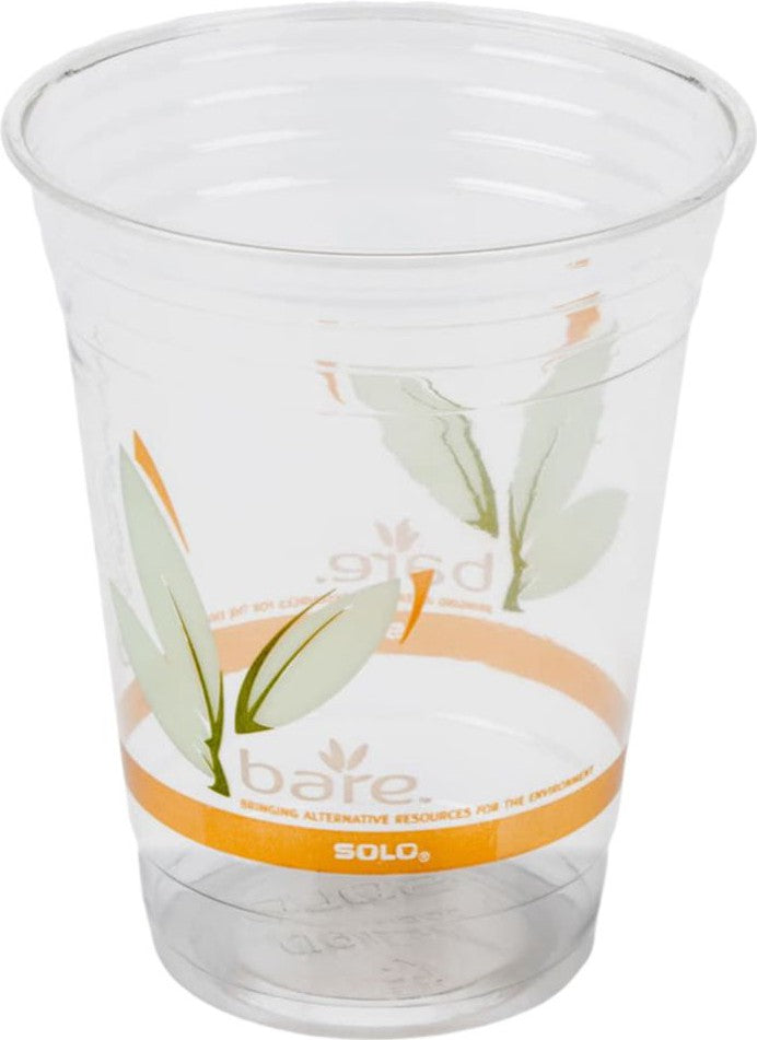 Dart - Solo Bare Eco-Forward RPET Ultra Clear Plastic Cups Leaf Design, 1000/cs - RTP16