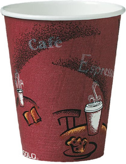 Dart - Solo Bistro 8 oz Paper Hot Cups, Pack of 1000 - 378SI-0041