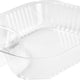 Dart Solo - Clear OPS Plastic 2-Compartment Large Nacho Tray, 500/Cs - C68NT2