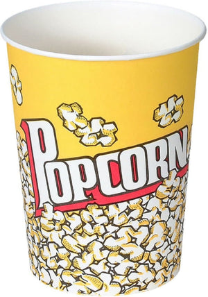 Dart - Solo Popcorn Print 32 Oz Grease-Resistant Cold Paper Cups, Pack of 500 - V32-00061