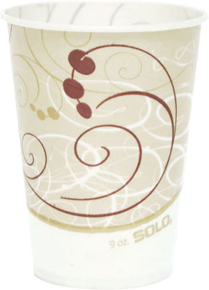 Dart - Solo Symphony Design 9 Oz Waxed Cold Paper Cups, Pack of 2000- R9N-J8000