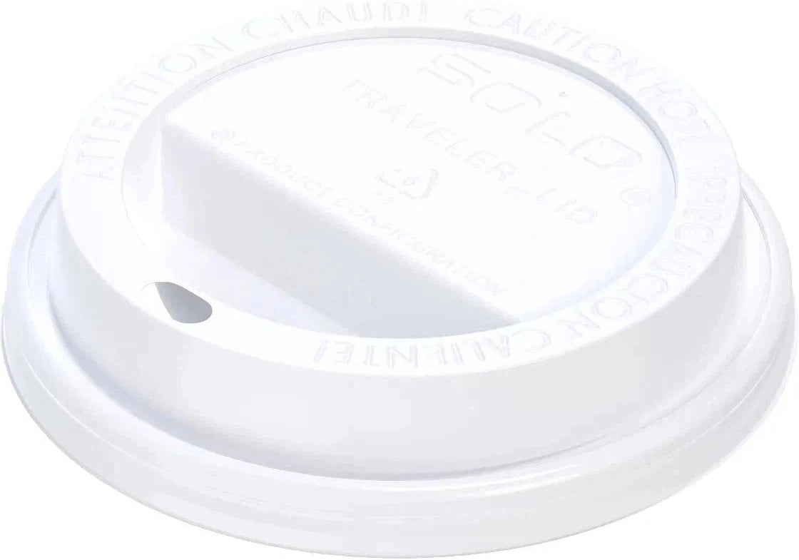 Dart - Solo White Traveler Cappuccino Dome Lids fits 10 oz Paper Hot Cups , Pack of 1000 - TL31R2-0007