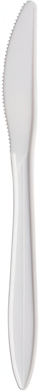 Dart - Style Setter White Medium Weight Plastic Knife, Pack of 1000- K6BW