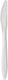 Dart - Style Setter White Medium Weight Plastic Knife, Pack of 1000- K6BW