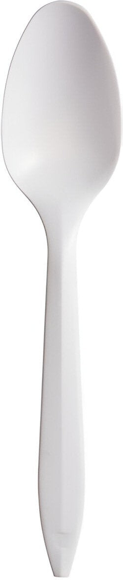 Dart - Style Setter White Medium Weight Plastic Teaspoon, Pack of 1000 - S6BW