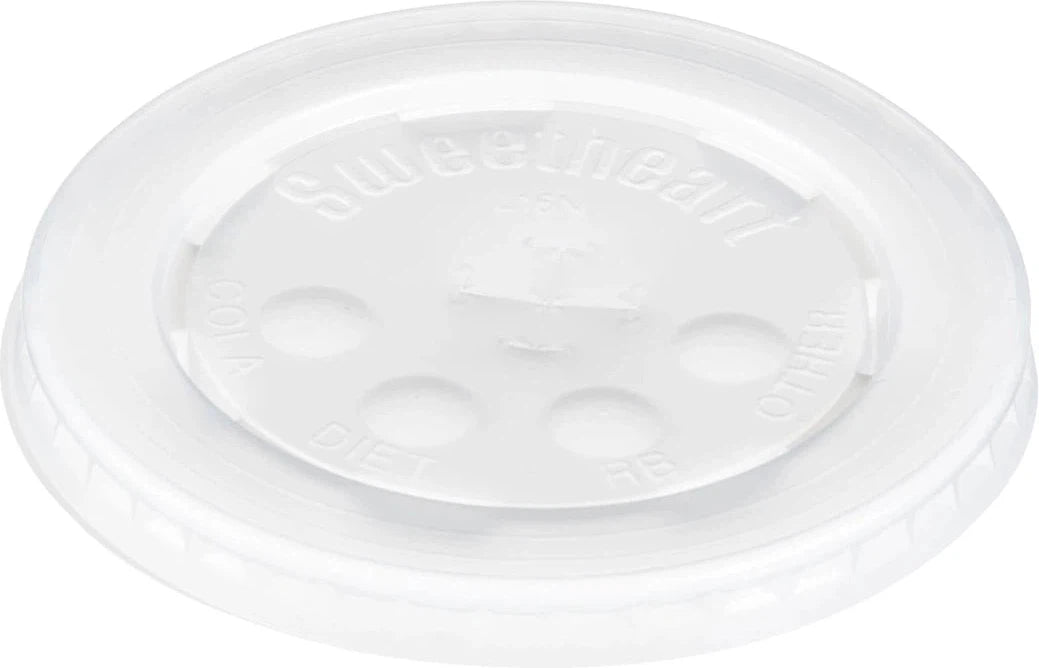 Dart - Translucent Plastic Lid with Straw Slot For DTM16K, Pack of 1000 - L24TN