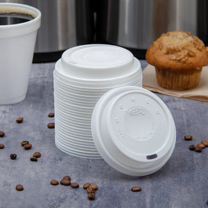 Dart - White Cappuccino Cup Lids, 1000/Cs - DRT16EL