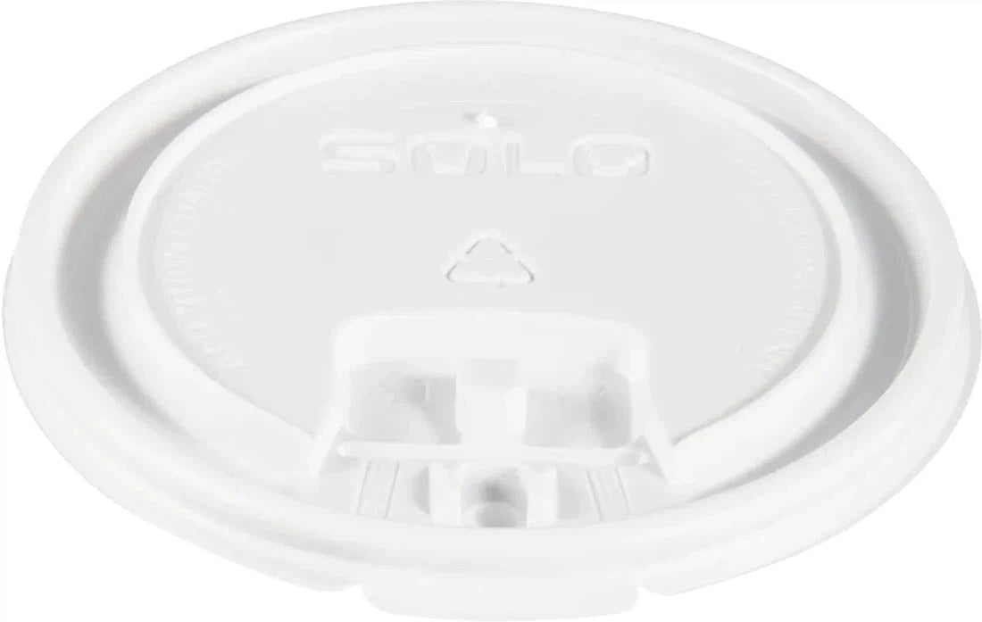 Dart - White Lift Back "n' Lock Tab Lid fits 10 - 24 Oz Paper Hot Cups, Pack of 1000 - LB3161-00007