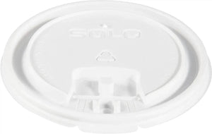 Dart - White Lift Back "n' Lock Tab Lid fits 10 - 24 Oz Paper Hot Cups, Pack of 1000 - LB3161-00007