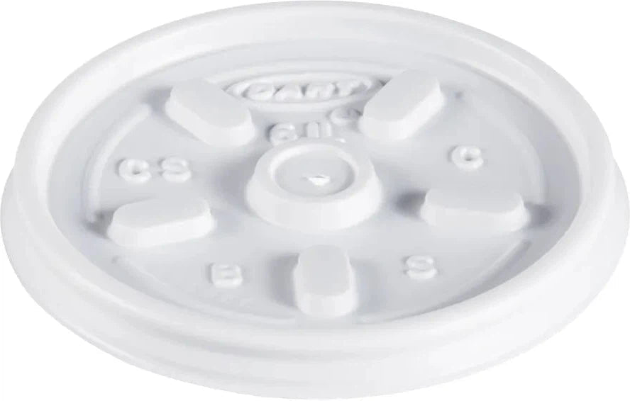 Dart - White Plastic Vented Lid, fits 4J6 or 6J6 container, 1000/cs - 6JL