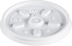 Dart - White Plastic Vented Lid, fits 4J6 or 6J6 container, 1000/cs - 6JL