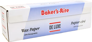 De Luxe - 12" x 375 Feet Bakers Rite Waxed Paper Roll With Cutter, Pack of 6 Rolls - 160375