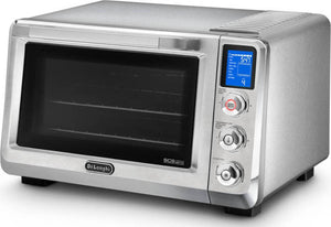 DeLonghi - 0.8 Cu. Ft. Stainless Steel Livenza Digital Convection Oven with True Element & Fan - EO241250M