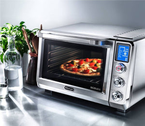 DeLonghi - 0.8 Cu. Ft. Stainless Steel Livenza Digital Convection Oven with True Element & Fan - EO241250M