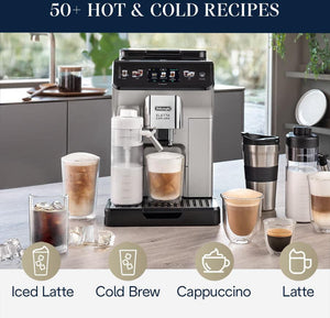 DeLonghi - Eletta Explore Super Automatic Espresso/Cappuccino Machine with Cold Brew - ECAM45086S