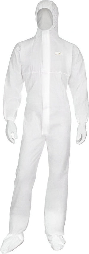 Degil Safety - 60 g White XXL Non-Woven Hooded Overall - DT115XXL