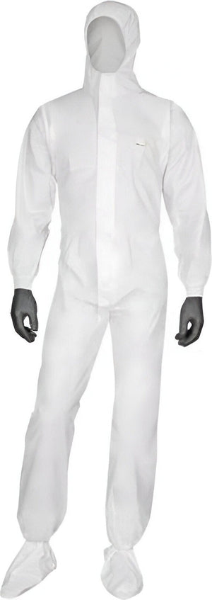 Degil Safety - Deltatek 5000 Medium White Disposable Overall with Hood - DT117TM