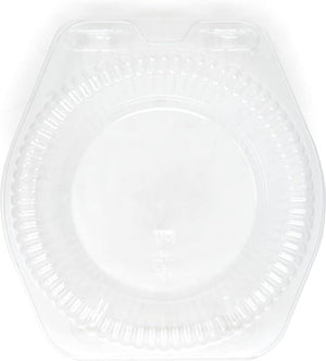 Detroit Forming - 6" Clear OPS Plastic Pie Shallow Hinged Container, 350/Cs - LBH-601