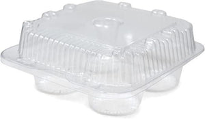 Detroit Forming - 6.75" x 2.8" Plastic Cupcake/Muffin Hinged Container, 250/Cs - DFILBH6404