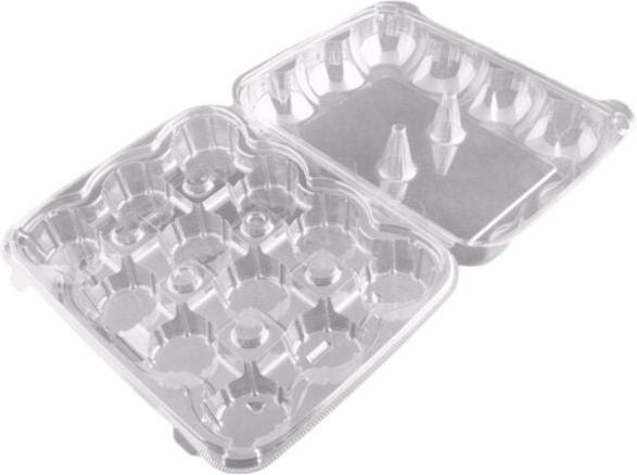 Detroit Forming - Clear 12 Compartment Hinged High Dome Cupcake Container, 100/Cs - DFILBH9222