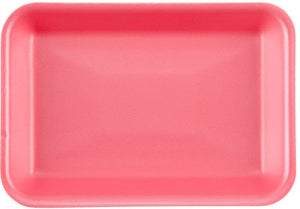 Dyne-A-Pak Inc. - 10" x 8" x 0.625" 38/8S Pink Foam Meat Trays, Pack of 500 - 2010380P00