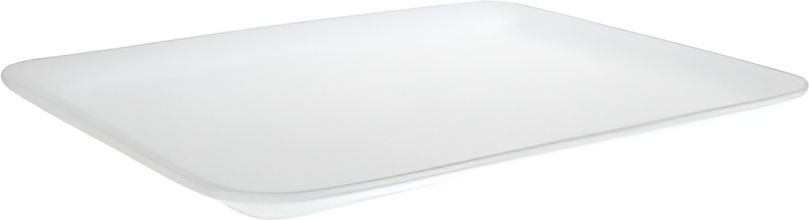 Dyne-A-Pak Inc. - 10" x 8" x 0.625" 38/8S White Foam Meat Trays, Pack of 500 - 2010380W00