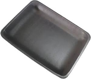 Dyne-A-Pak Inc. - 10.5" x 8.5" x 1.375" 8PP Black Foam Meat Trays, Pack of 400 - 20108PPN00