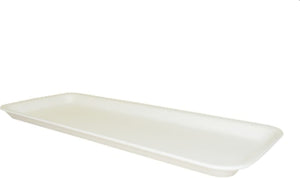 Dyne-A-Pak Inc. - 15" x 5.19" x 0.75" 7H/7S White Foam Meat Trays, Pack of 250 - 201007HW00