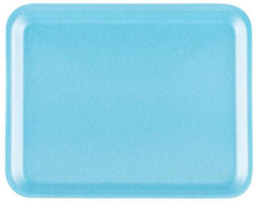 Dyne-A-Pak Inc. - 8.25" x 5.75" x 1" 2/2D Blue Foam Meat Trays, Pack of 500 - 2010020B00