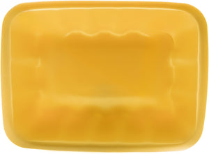 Dyne-A-Pak Inc. - 8.25" x 6" x 1.875" 42P Yellow Foam Meat Trays, Pack of 400 - 201042PY00