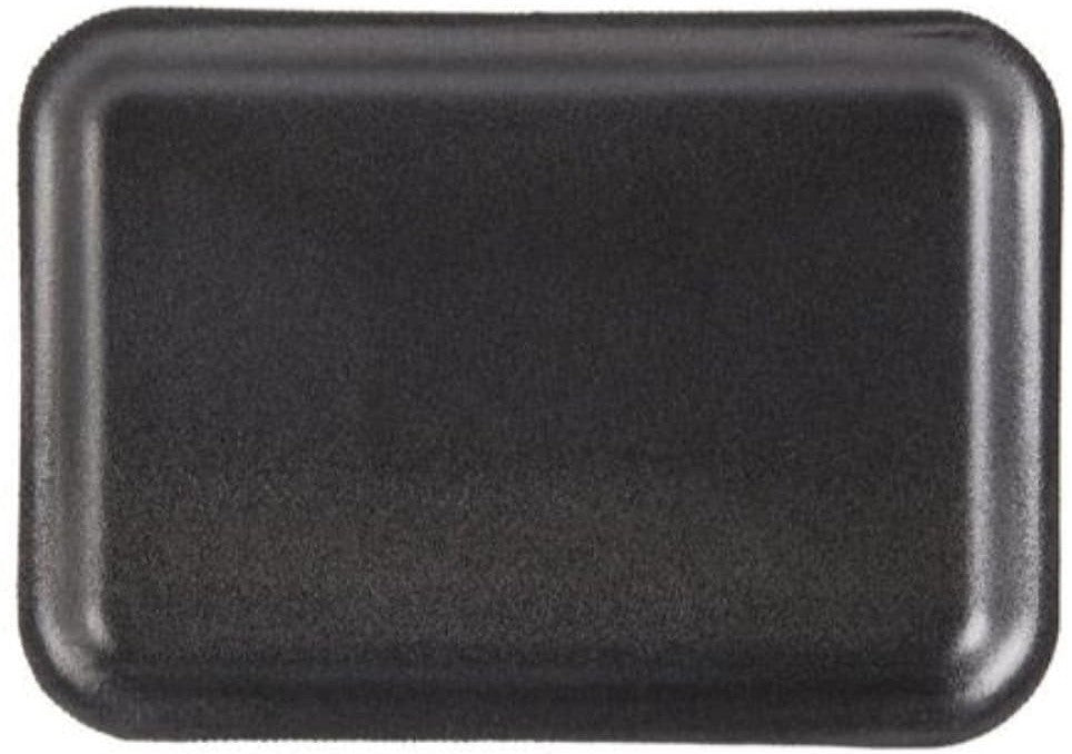 Dyne-A-Pak Inc. - 8.50" x 4.50" x 0.56" 17S Black Foam Meat Trays, Pack of 1000 - 201017SN00