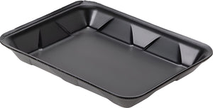 Dyne-A-Pak Inc. - 9.125" x 7.125" x 1.25" 4D Black Foam Meat Trays, Pack of 500 - 201004DN00