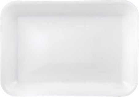 Dyne-A-Pak Inc. - 9.125" x 7.125" x 1.25" 4D White Foam Meat Trays, Pack of 500 - 201004DW00