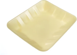 Dyne-A-Pak Inc. - 9.125" x 7.125" x 1.25" 4D Yellow Foam Meat Trays, Pack of 500 - 201004DY00