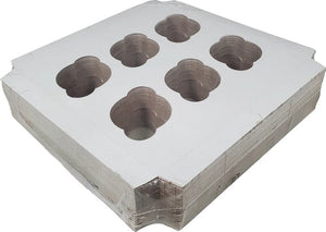 EB Box - 10" x 10" x 4" White 6 Pack Regular Cupcake / Muffin Box, Pack of 100 - EB5282I