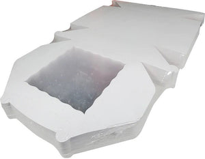 EB Box - 10" x 10" x 4" White 6 Pack Window Cupcake Box, Pack of 100 - EB5282A