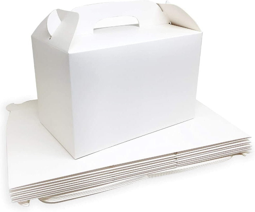 EB Box - 4" x 4" x 4" White 1 Pack Window Cupcake Box, Pack of 100 - EB5279A