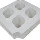 EB Box - 7" x 7 " x 4" White 4 Cupcake Insert, 100/Cs - 5281I