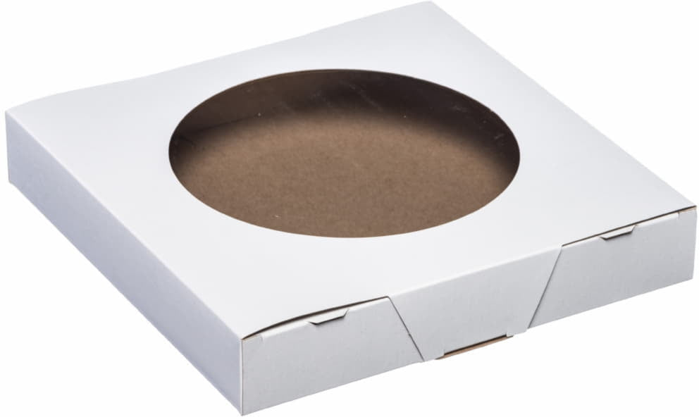 EB Box - 9" x 9" x 1.5" Window Cake/Pie Boxes With Glued Window, 250/bn - 100456